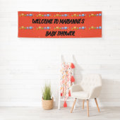 Kijk eens wie’s baby uil Welkom banner kunst (Insitu)