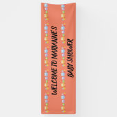 Kijk eens wie’s baby uil Welkom banner kunst (Verticaal)