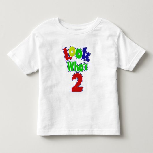 Kijk eens wie twee is kinder shirts (Voorkant)