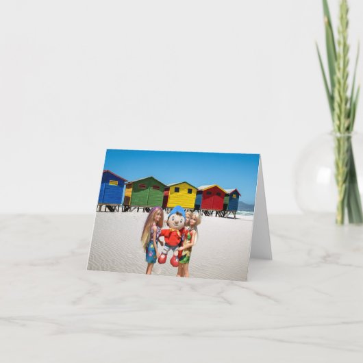 Kijk eens wie we op het strand hebben opgepikt. kaart (Voorkant)