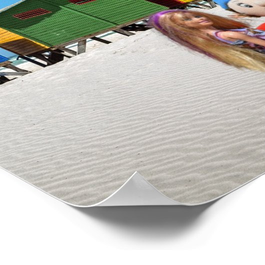 Kijk eens wie we op het strand hebben opgepikt. poster (Hoek)