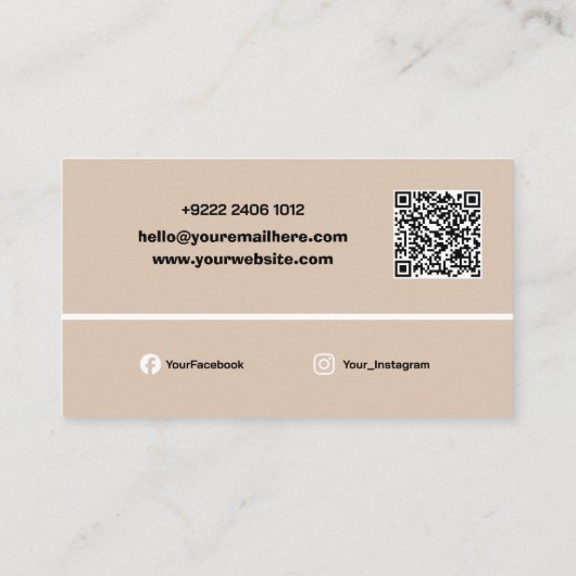 Kijk Elegant Professionele weddingplanner Visitekaartje (Achterkant)