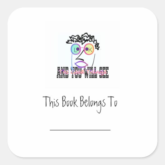 Kijk en je ziet de Sticker van de boekplaat (Voorkant)