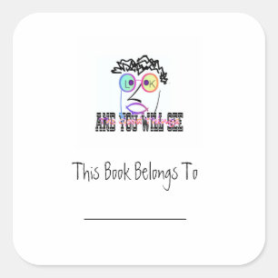 Kijk en je ziet de Sticker van de boekplaat