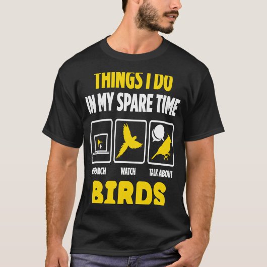 Kijk en praat over vogels t-shirt (Voorkant)