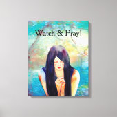 Kijk en Pray Canvas Afdruk (Voorkant)