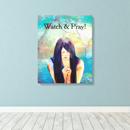 Kijk en Pray Canvas Afdruk (Insitu (Houten vloer))