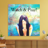 Kijk en Pray Canvas Afdruk (Insitu (Woonkamer))