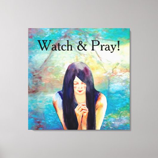 Kijk en Pray Canvas Afdruk (Voorkant)