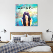 Kijk en Pray Canvas Afdruk (Insitu (Slaapkamer))