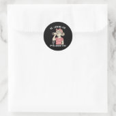 Kijk Fck Gevraagd Ronde Sticker (Tas)
