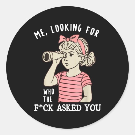 Kijk Fck Gevraagd Ronde Sticker (Voorkant)