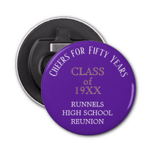 Kijk! Fles Open voor 50th Class Reunion Button Flesopener