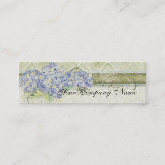  Kijk Floral Blue Hydrangea Flowers Swirl Mini Visitekaartje