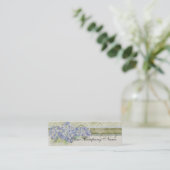  Kijk Floral Blue Hydrangea Flowers Swirl Mini Visitekaartje (Staand voorkant)