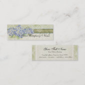  Kijk Floral Blue Hydrangea Flowers Swirl Mini Visitekaartje (Voorkant / Achterkant)