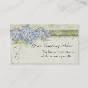  Kijk Floral Blue Hydrangea Flowers Swirl Visitekaartje