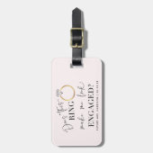 Kijk Geïnteresseerd Toekomstige Mevrouw Roze Blush Bagagelabel (Voorkant verticaal)