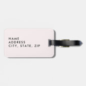 Kijk Geïnteresseerd Toekomstige Mevrouw Roze Blush Bagagelabel (Achterkant horizontaal)