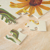 kijk, gele bloemen en een Insecte Puzzle Legpuzzel (Zijkant)