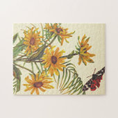 kijk, gele bloemen en een Insecte Puzzle Legpuzzel (Horizontaal)