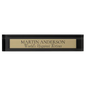 KIJK! Gelukkig naam bord Retiree. Geweldig geschen Naambordje (Voorkant)