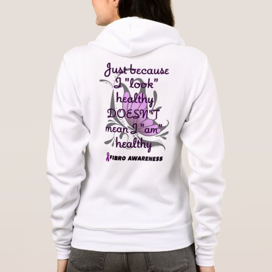 "Kijk" gezond/vlinder...fibro Hoodie (Achterkant)