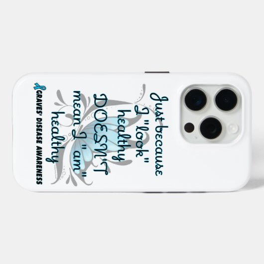 "Kijk" gezond/vlinder...Graves' Case-Mate iPhone Case (Achterkant (horizontaal))