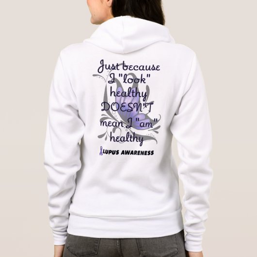 "Kijk" gezond/vlinder...luupus Hoodie (Achterkant)