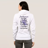 "Kijk" gezond/vlinder...luupus Hoodie (Achterkant volledig)