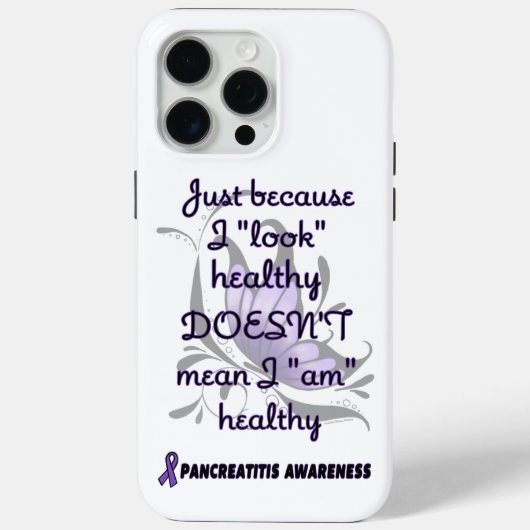 "Kijk", gezond/vlinder... pancreatitis Case-Mate iPhone Case (Achterkant)