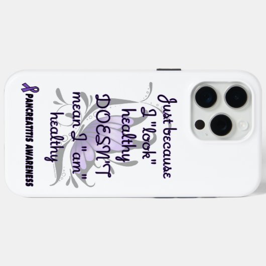 "Kijk", gezond/vlinder... pancreatitis Case-Mate iPhone Case (Achterkant (horizontaal))