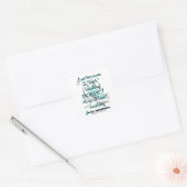 'Kijk', gezond/vlinder...PCOS Vierkante Sticker (Envelop)