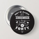 Kijk goed naar 40 ronde button 7,6 cm (Voorkant /achterkant)