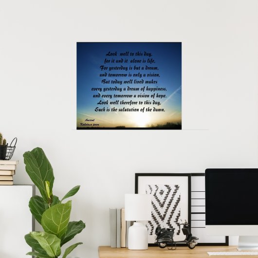 KIJK GOED NAAR DEZE DAG POSTER (Thuiskantoor)