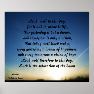 KIJK GOED NAAR DEZE DAG POSTER