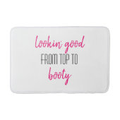 Kijk goed van boven naar Booty Pink Funny Girly Badmat (Voorkant)