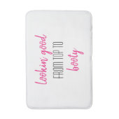 Kijk goed van boven naar Booty Pink Funny Girly Badmat (Voorkant Verticaal)