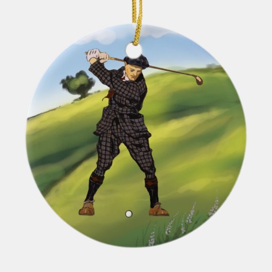  kijk Golfer Golf Ornament Pendant (Voorkant)
