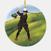  kijk Golfer Golf Ornament Pendant (Achterkant)