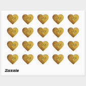 -Kijk goud gebruikt. kunst Hart Sticker (Vel)
