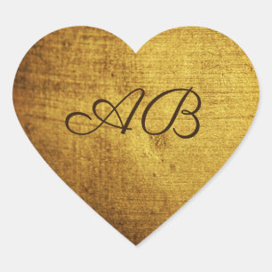 -Kijk goud gebruikt.  kunst Hart Sticker