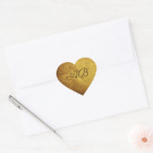 -Kijk goud gebruikt. kunst Hart Sticker (Envelop)
