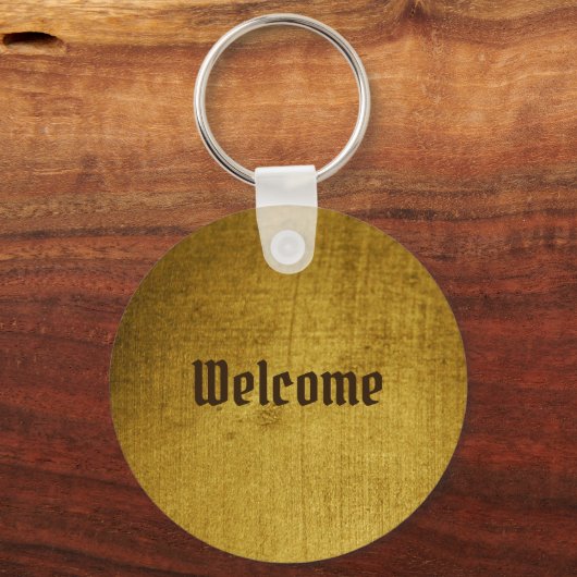 -Kijk goud gebruikt.  kunst Sleutelhanger (Voorkant)