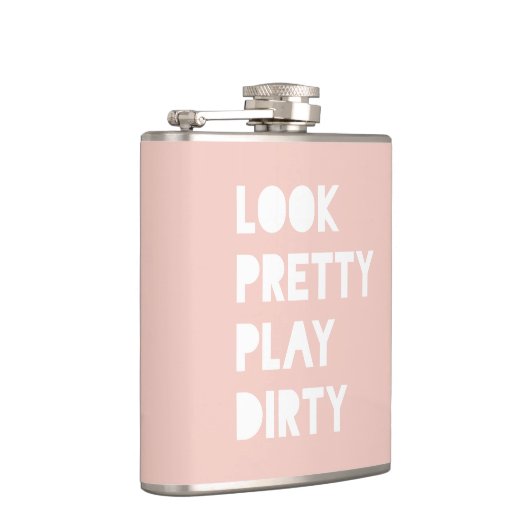 Kijk  grappige citaten Blush Pink Heupfles (Rechts)