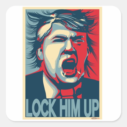 KIJK HEM OP HET Poster Anti-Trump Hope Vierkante Sticker (Voorkant)