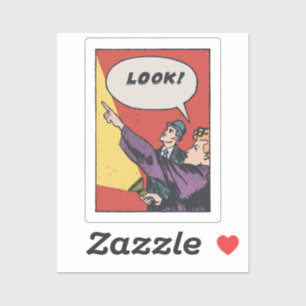 Kijk! Het Ding in de Lucht • Gouden Tijdperk Strip Sticker