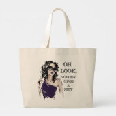 Kijk, het kan niemand schelen grote tote bag (Achterkant)