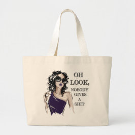 Kijk, het kan niemand schelen grote tote bag