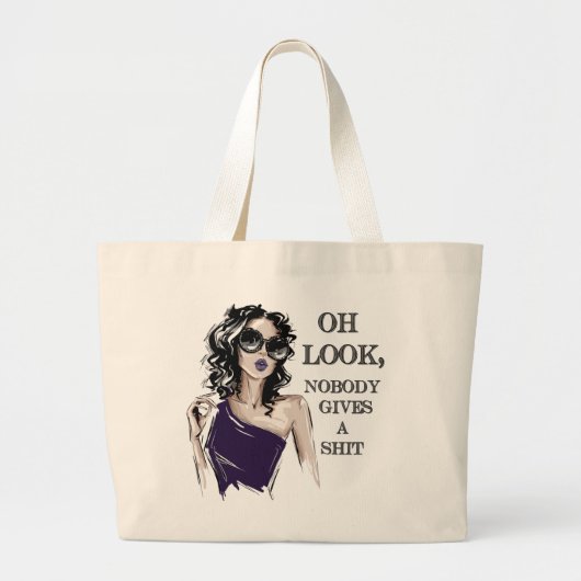 Kijk, het kan niemand schelen grote tote bag (Voorkant)